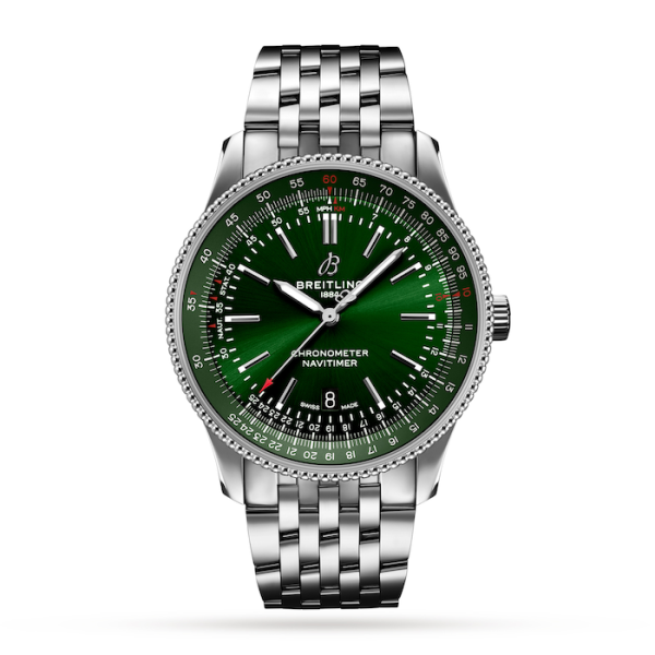 Breitling Navitimer Men Automatic Green Stainless Steel Watch A17326361L1A1