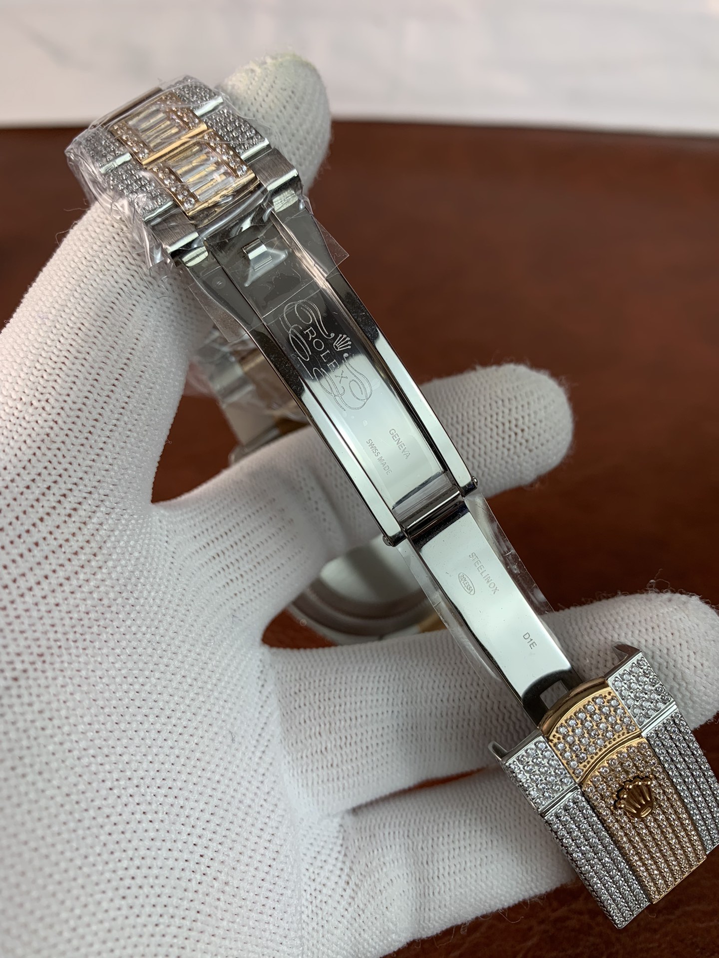 Rolex Sky Dweller two tone 326934 iced out (cubic zirconia) - gallery